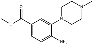 4-氨基-3-(4-甲基-1-哌嗪基)-甲酯苯甲酸 结构式