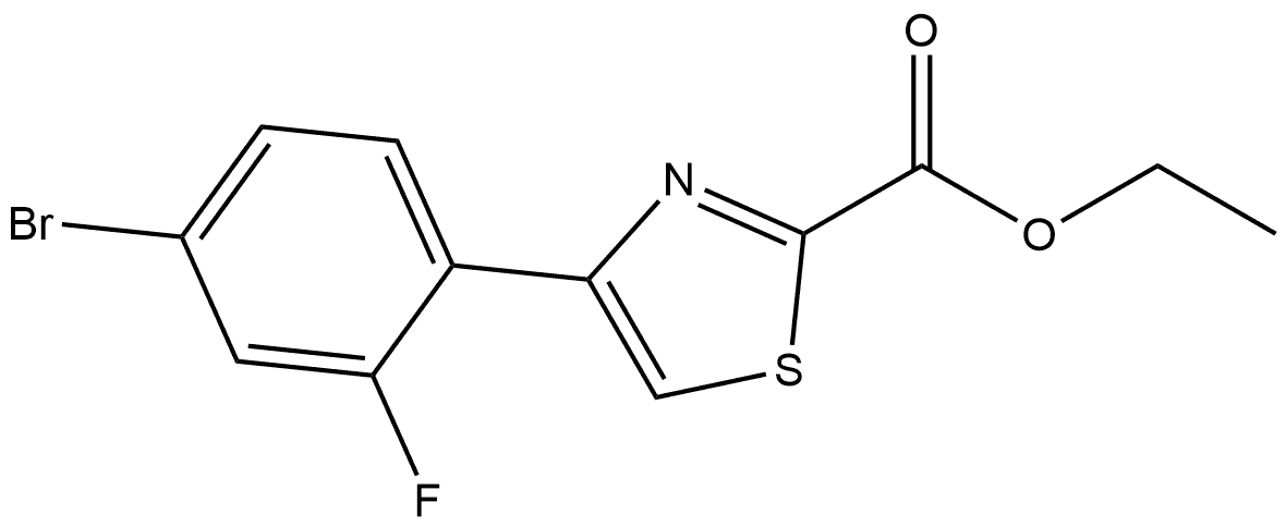 ethyl 4-(4-bromo-2-fluorophenyl)thiazole-2-carboxylate Structure