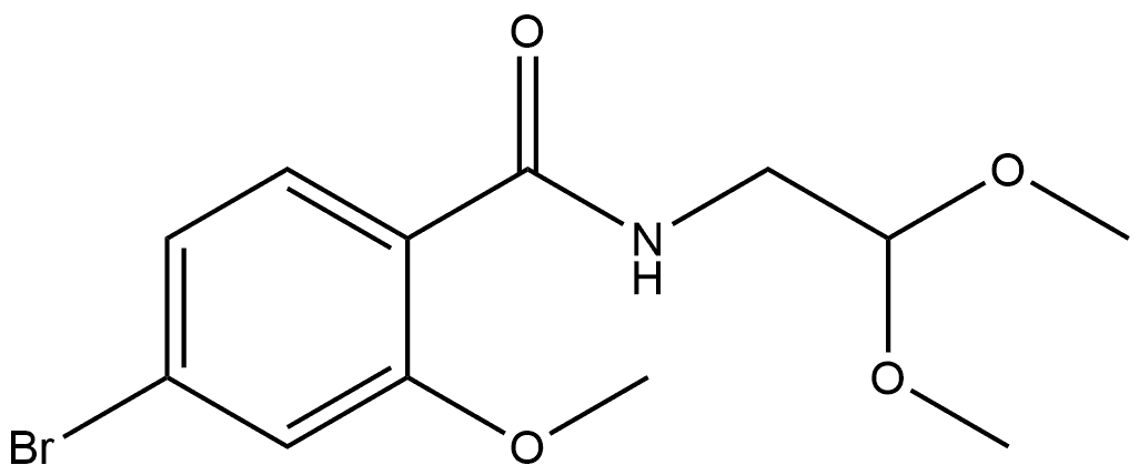 4-Bromo-N-(2,2-dimethoxyethyl)-2-methoxybenzamide,1548978-53-5,结构式