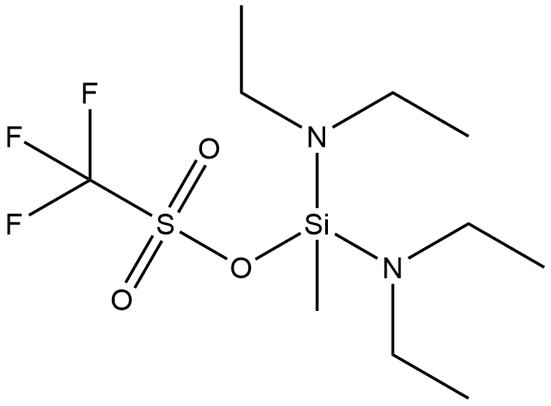 Methanesulfonic acid, 1,1,1-trifluoro-, bis(diethylamino)methylsilyl ester Structure
