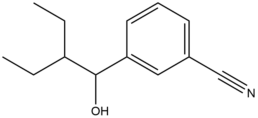 3-(2-Ethyl-1-hydroxybutyl)benzonitrile 结构式