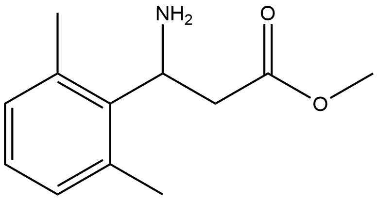 METHYL 3-AMINO-3-(2,6-DIMETHYLPHENYL)PROPANOATE,1549849-90-2,结构式
