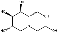 3,4,5-Piperidinetriol, 1-(2-hydroxyethyl)-2-(hydroxymethyl)-, (2S,3S,4R,5S)- Structure