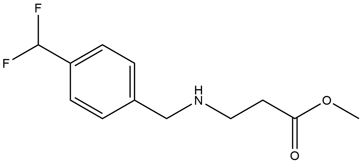 3-[[4-(二氟甲基)苄基]氨基]丙酸甲酯, 1550594-82-5, 结构式