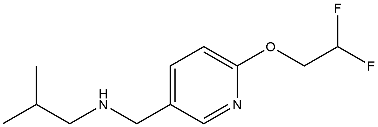 6-(2,2-Difluoroethoxy)-N-(2-methylpropyl)-3-pyridinemethanamine 结构式