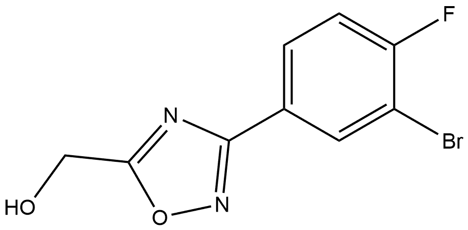 3-(3-Bromo-4-fluorophenyl)-1,2,4-oxadiazol-5-yl]methanol Structure
