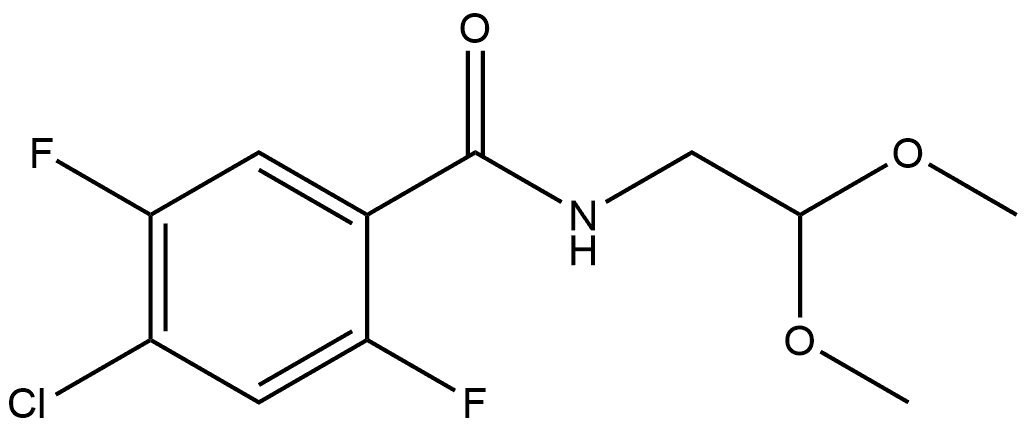 4-Chloro-N-(2,2-dimethoxyethyl)-2,5-difluorobenzamide 结构式