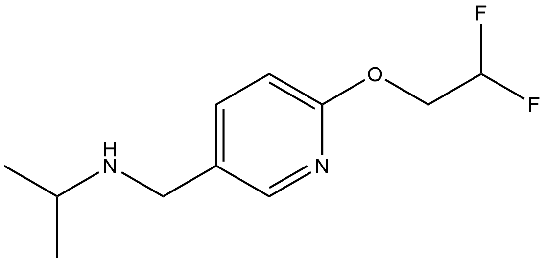 6-(2,2-Difluoroethoxy)-N-(1-methylethyl)-3-pyridinemethanamine Struktur