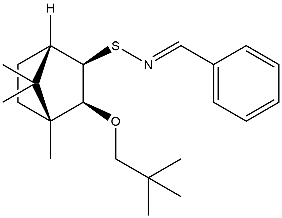 Bicyclo[2.2.1]heptane-2-sulfenamide, 3-(2,2-dimethylpropoxy)-4,7,7-trimethyl-N-(phenylmethylene)-, [1S-[1α,2α(E),3α,4α]]- (9CI)