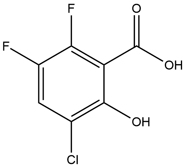 3-chloro-5,6-difluoro-2-hydroxybenzoic acid 结构式