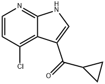 Methanone, (4-chloro-1H-pyrrolo[2,3-b]pyridin-3-yl)cyclopropyl- 结构式