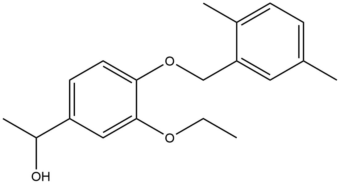 4-[(2,5-Dimethylphenyl)methoxy]-3-ethoxy-α-methylbenzenemethanol 结构式