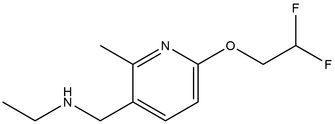 6-(2,2-Difluoroethoxy)-N-ethyl-2-methyl-3-pyridinemethanamine 结构式