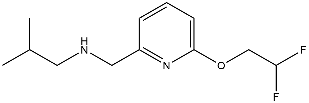 6-(2,2-Difluoroethoxy)-N-(2-methylpropyl)-2-pyridinemethanamine Struktur