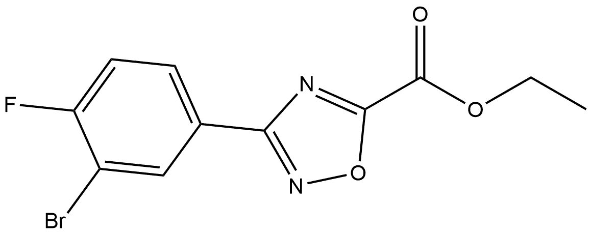 Ethyl 3-(3-Bromo-4-fluorophenyl)-1,2,4-oxadiazole-5-carboxylate Structure