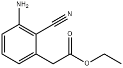 2-(3-氨基-2-氰基苯基)乙酸乙酯 结构式