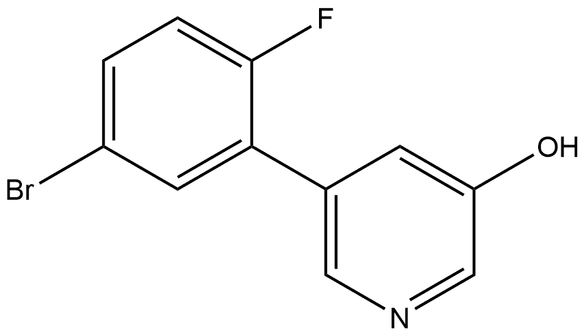 5-(5-Bromo-2-fluorophenyl)-3-pyridinol Struktur