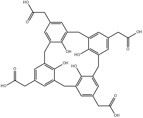 25,26,27,28-Tetrahydroxypentacyclo[19.3.1.13,7.19,13.115,19]octacosa-1(25),3,5,7(28),9,11,13(27),15,17,19(26),21,23-dodecaene-5,11,17,23-tetraacetic acid Structure