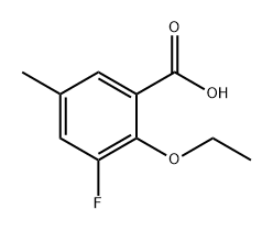2-Ethoxy-3-fluoro-5-methylbenzoic acid 结构式