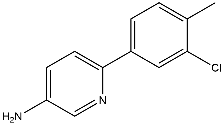 6-(3-Chloro-4-methylphenyl)-3-pyridinamine 结构式
