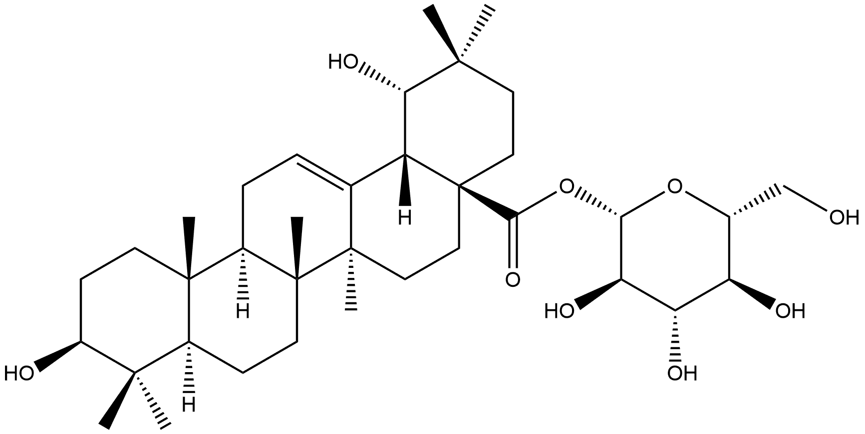 Siaresinolic acid 28-O-β-D- glucopyranosyl ester Struktur