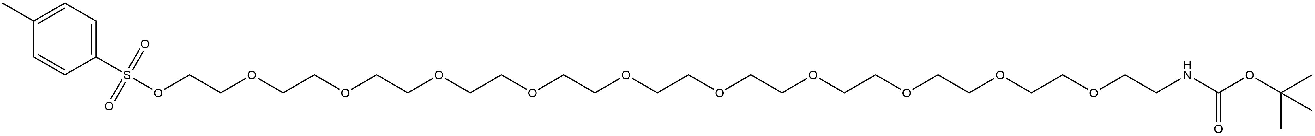 氨基叔丁酯-十一聚乙二醇-对甲苯磺酸酯, 1556847-56-3, 结构式