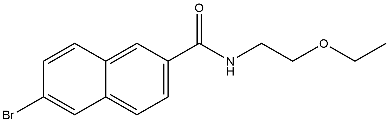 6-Bromo-N-(2-ethoxyethyl)-2-naphthalenecarboxamide 结构式
