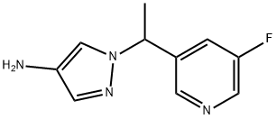 1-[1-(5-氟-3-吡啶基)乙基]-1H-吡唑-4-胺, 1557243-90-9, 结构式