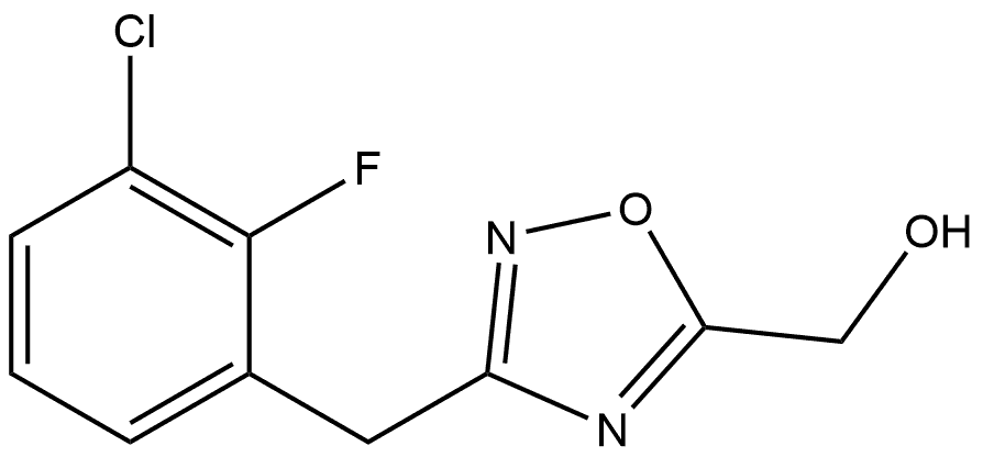 3-(3-Chloro-2-fluorobenzyl)-1,2,4-oxadiazol-5-yl]methanol Structure