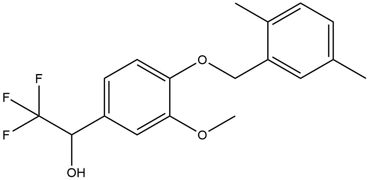 4-[(2,5-Dimethylphenyl)methoxy]-3-methoxy-α-(trifluoromethyl)benzenemethanol Structure