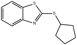 Benzothiazole, 2-(cyclopentylthio)- Structure