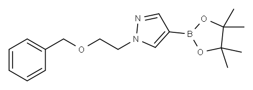 1-(2-苄氧乙基)-4-(4,4,5,5-四甲基-1,3,2-二氧杂环戊烷-2-基)吡唑 结构式