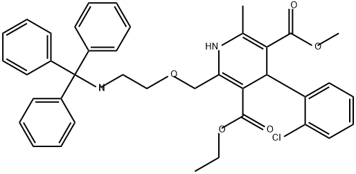 3,5-Pyridinedicarboxylic acid, 4-(2-chlorophenyl)-1,4-dihydro-2-methyl-6-[[2-[(triphenylmethyl)amino]ethoxy]methyl]-, 5-ethyl 3-methyl ester