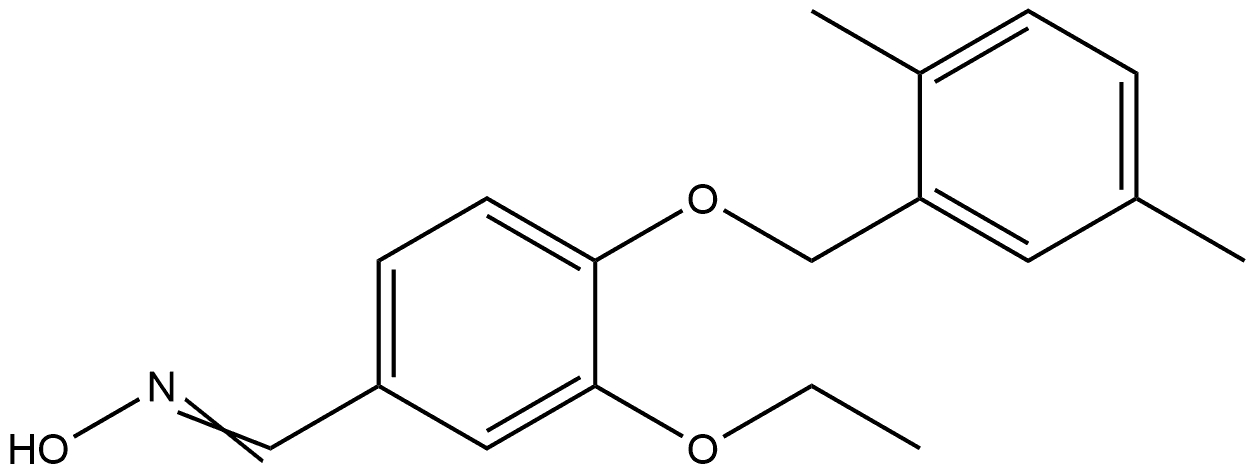 4-[(2,5-Dimethylphenyl)methoxy]-3-ethoxybenzaldehyde oxime Struktur