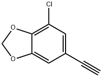 1,3-Benzodioxole, 4-chloro-6-ethynyl-,1564789-42-9,结构式