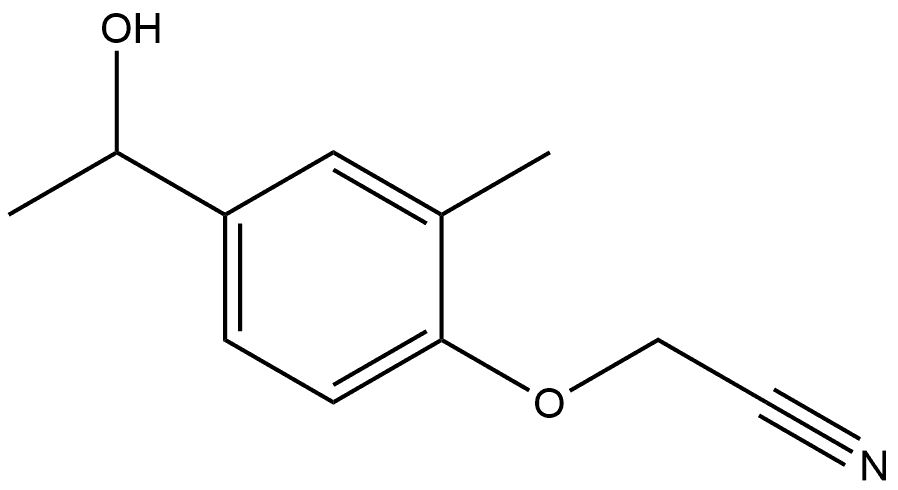 2-[4-(1-Hydroxyethyl)-2-methylphenoxy]acetonitrile Structure