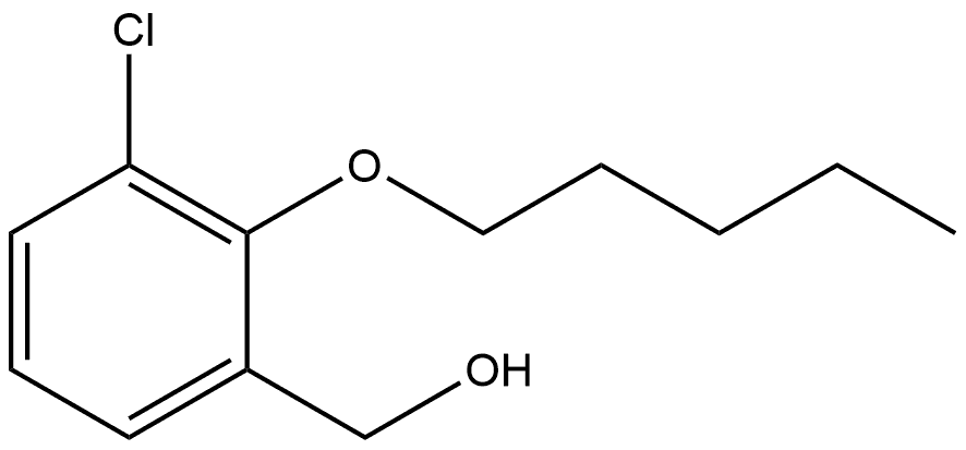 3-Chloro-2-(pentyloxy)benzenemethanol 结构式