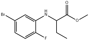 Butanoic acid, 2-[(5-bromo-2-fluorophenyl)amino]-, methyl ester Structure