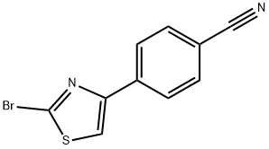 4-(2-Bromo-1,3-thiazol-4-yl)benzonitrile,1566310-73-3,结构式