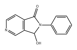 1H-Pyrrolo[3,4-c]pyridin-1-one, 2,3-dihydro-3-hydroxy-2-phenyl- 结构式