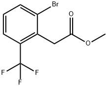 Benzeneacetic acid, 2-bromo-6-(trifluoromethyl)-, methyl ester Struktur
