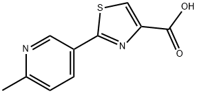 2-(6-methylpyridin-3-yl)-1,3-thiazole-4-carboxylic
acid Structure