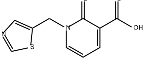3-Pyridinecarboxylic acid, 1,2-dihydro-2-oxo-1-(5-thiazolylmethyl)- Struktur