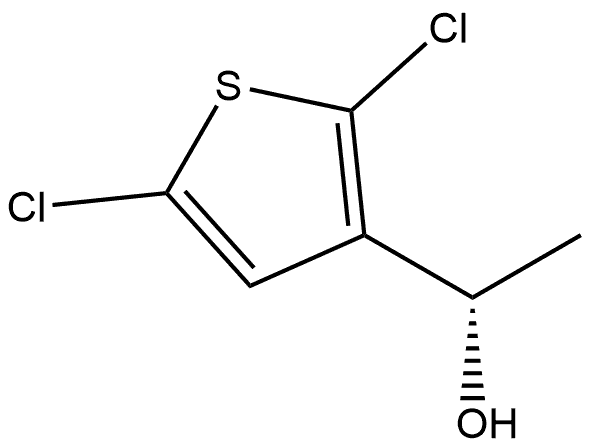 3-Thiophenemethanol, 2,5-dichloro-α-methyl-, (αS)- Struktur