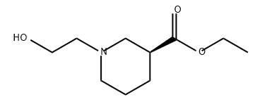 3-Piperidinecarboxylic acid, 1-(2-hydroxyethyl)-, ethyl ester, (3S)- Structure