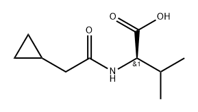 (2-环丙基乙酰基)-D-缬氨酸 结构式