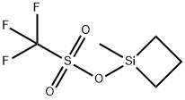 Methanesulfonic acid, 1,1,1-trifluoro-, 1-methylsilacyclobut-1-yl ester Struktur