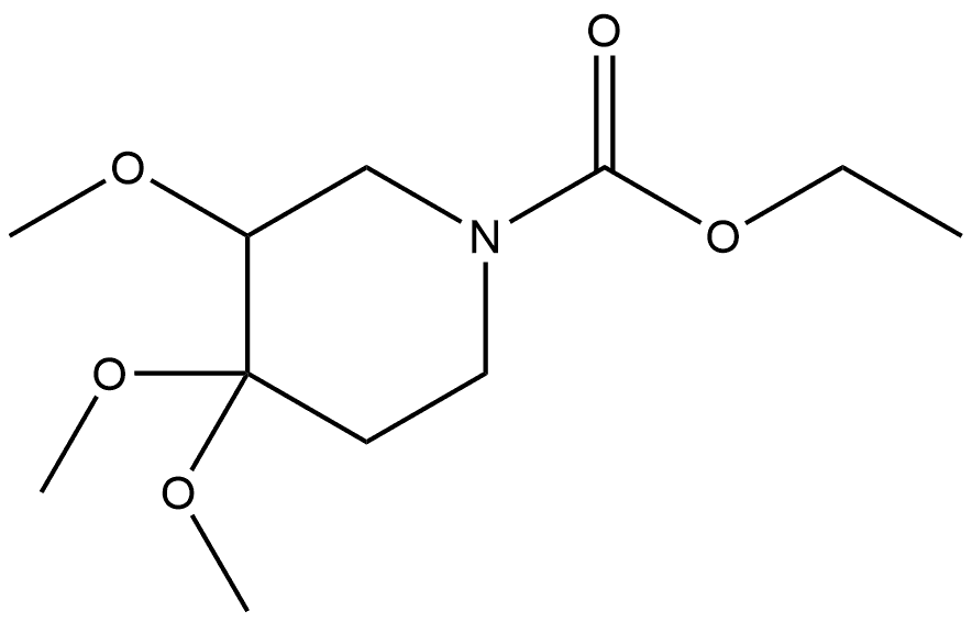 1-Piperidinecarboxylic acid, 3,4,4-trimethoxy-, ethyl ester, (-)-