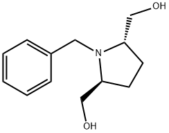 ((2S,5S)-1-苄基吡咯烷-2,5-二基)二甲醇 结构式