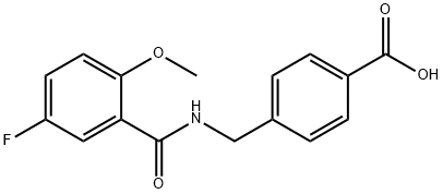 Benzoic acid, 4-[[(5-fluoro-2-methoxybenzoyl)amino]methyl]- Structure